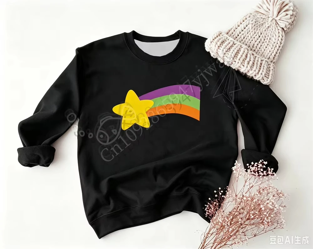 Herbst Mabel Rainbow Shooting Star Sweatshirt Cartoon Fans Halloween-Kostüm O-Ausschnitt Hoodie Erwachsene Unisex Herren Damen Sweatshirt – Detail 7