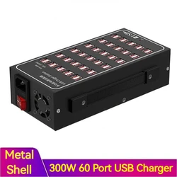 Metal Universal Multi USB Charger Station 300W 60 Ports USB Fast Charging Carregador For Iphone 14 13 12 Pro Max Samsung S23U