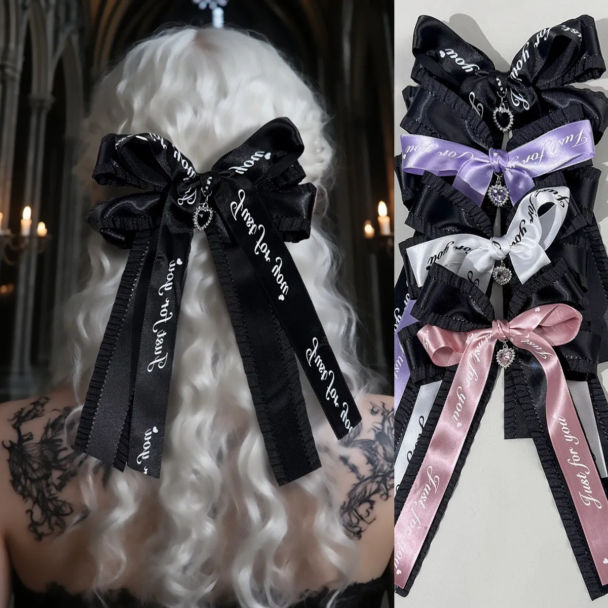 presilha-de-cabelo-dupla-rabo-de-cavalo-com-laco-japones-lolita-preto-e-rosa-com-letras-de-renda-para-meninas