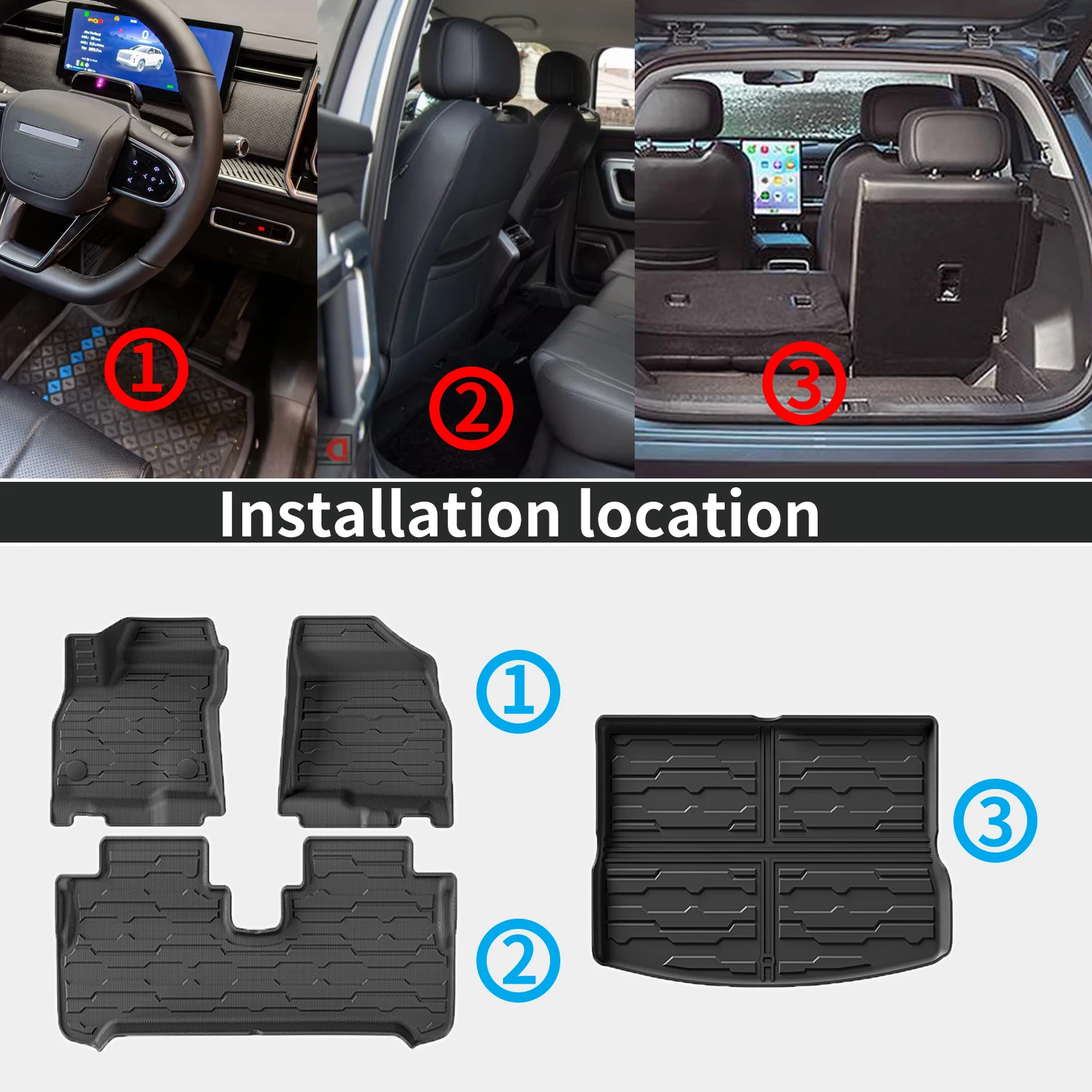 for Chevrolet Chevy Bolt EUV 2025 2024 2023 2022 (Not fit for EV) Waterproof 3D TPE Car Mats, Perfect Fit, Odorless Accessories view 2
