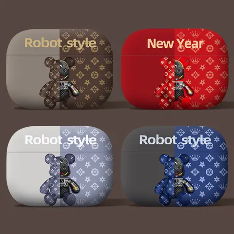 Cool Leather Grain Case for AirpPods Pro 2 Case Airpods 4 3 AirPods Pro Cover Apple Bluetooth Earphone Accessories