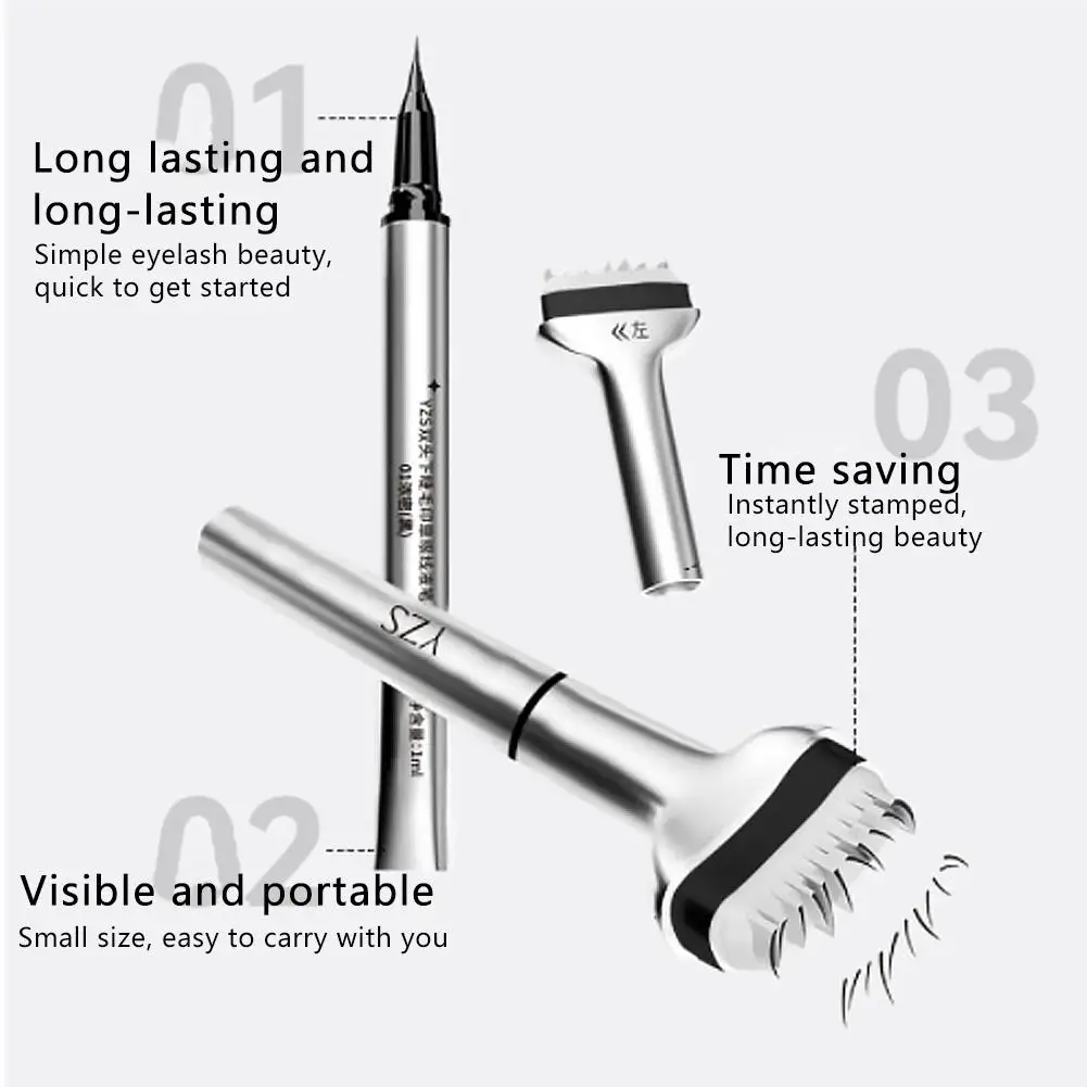 Silicone Eyelash Makeup Tool, Assistente de cílios, Impressão, Selo Mão Residual, Eye Eyeliner, Maquiagem, T8C9