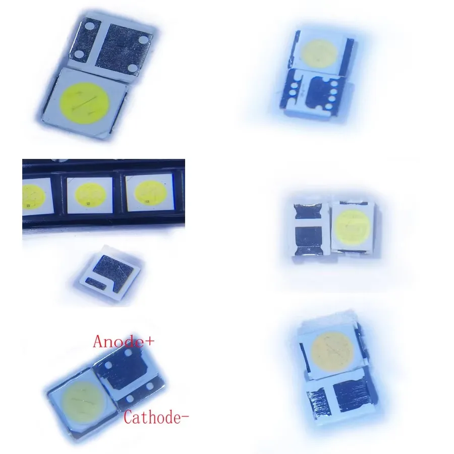 100PCS/Lot  SMD LED 2835/3030/3535 3V 6V Cool White High Power For Strips Backlight Applications
