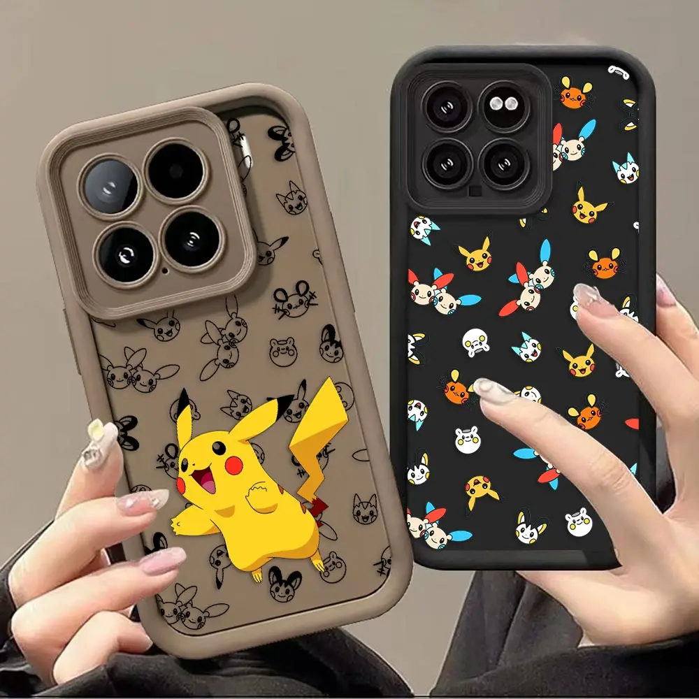 Fundy P-Pikachu Smilling Cover Phone Case For Oneplus 8T 9R 10R 11 12 13 13T 15 NORD ACE CE 2 3 4 5 6 LITE DIY Case Shell Funda