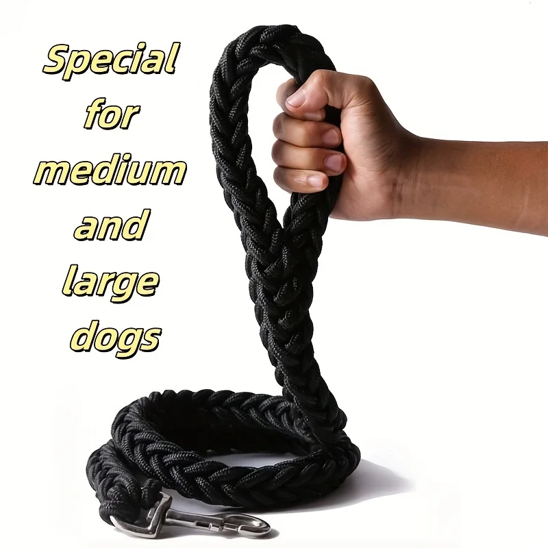 

1Pcs Comfort-Strong 5-Foot Braided Dog Leash: Ideal for Effective Training & Enjoyable Walks. Durability Meets Comfort