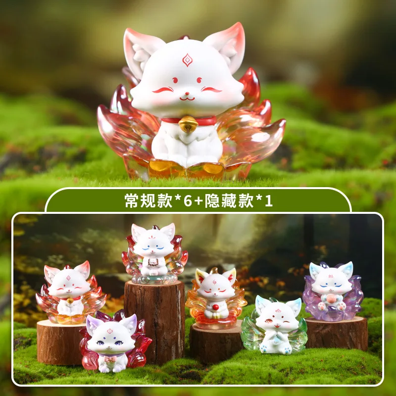 

Новый Kyubi No Youko Dreamland слепая коробка креативный дизайн милые настольные украшения милые мультяшные поделки из смолы украшения слепая коробка подарок