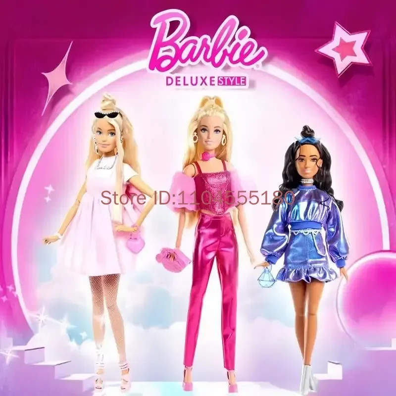 Deluxe Style Original Barbie Doll - Luxury Fashion Sweetheart Series Movable Joints Play House Dress up Toy for Girls