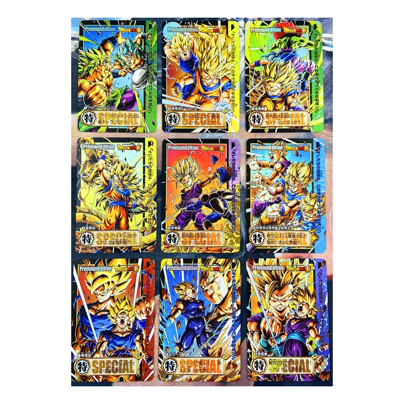 9pcs/set Dragon Ball Z GT ACG Sexy Kale Super Saiyan Heroes Battle Card Ultra Instinct Goku Vegeta Game Collection Cards