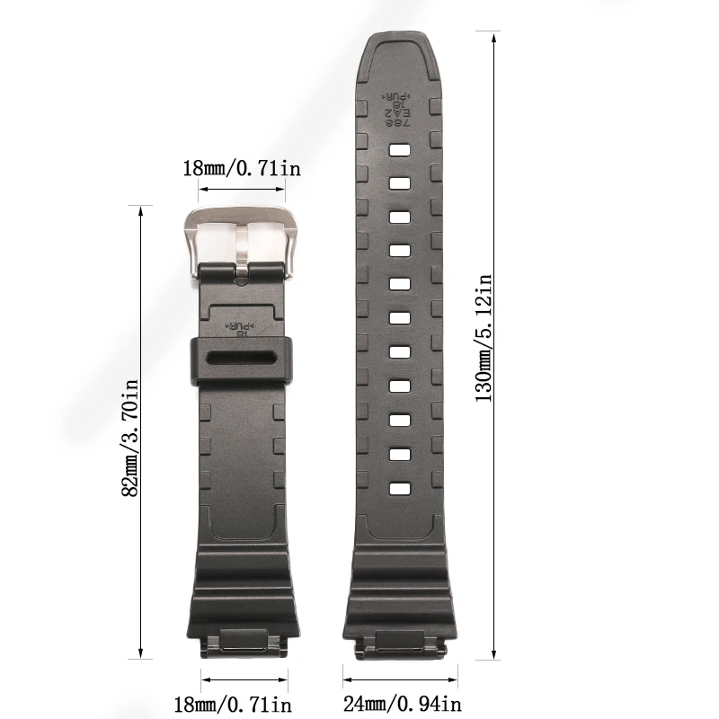 Resin Watch Strap for Casio F108WH AE1200WH AE-1300WH W218H W-219H AE1000W SGW-300 Mens Replacement Watchband Bracelet 18mm