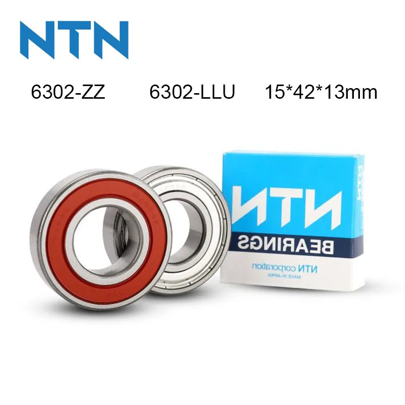 Japan 100% NTN Original Bearing 5/10Pcs 6302-ZZ 6302-LLU ABEC-9 Ball Bearing 15x42x13mm High Speed Deep Groove 6302 Ball Bearing