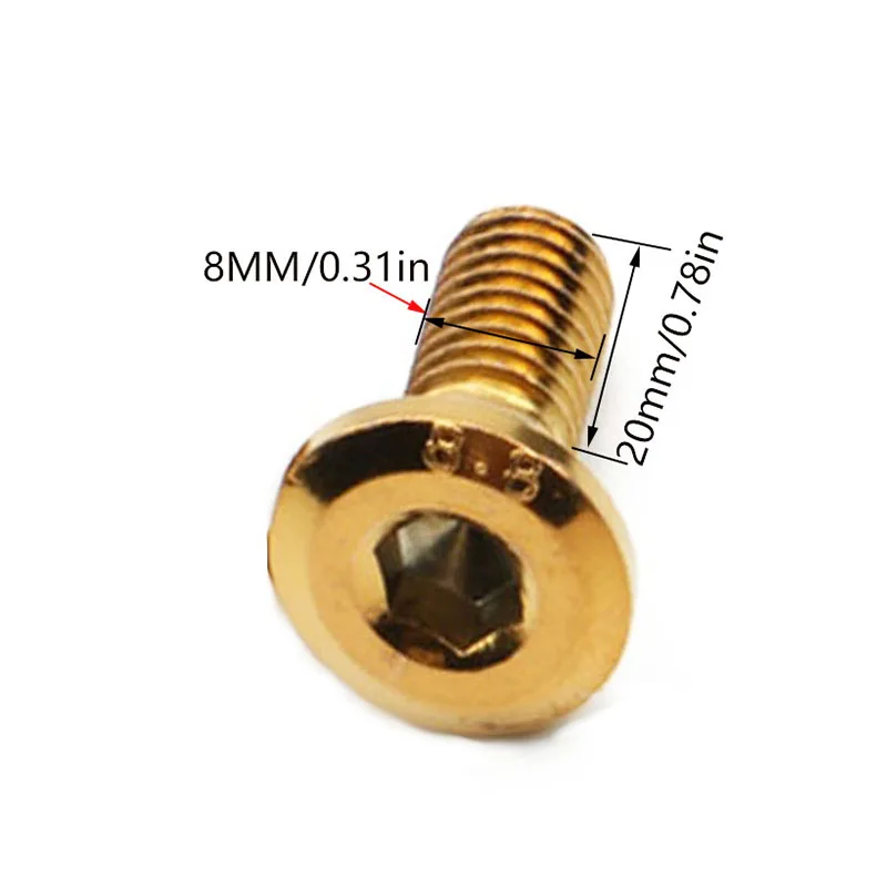 Disc Brake Screw Refit Bolt motorcycle disc rotor bolt locomotive M8*20.5MM Riding brake titanium screw motorcycle spare parts