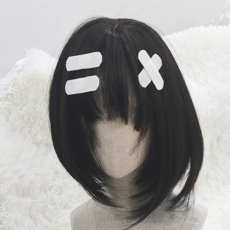 Y2K Girl Harajuku Gothic Lolita Sick Hair Clip Subculture Medical Series White Bandage Medical Band Aid Hairpin Set