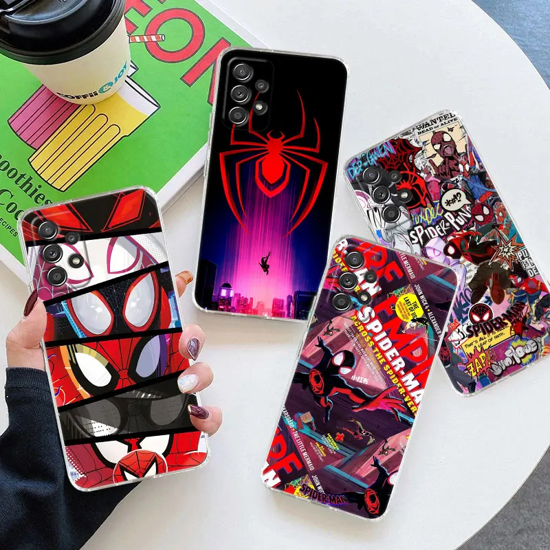 

Spiderman Gwen Miles Morales Clear Case For Samsung Galaxy A57 A37 A56 5G A36 A55 A54 A35 A26 A07 A17 A16 A06 A36 A15 Soft Cover