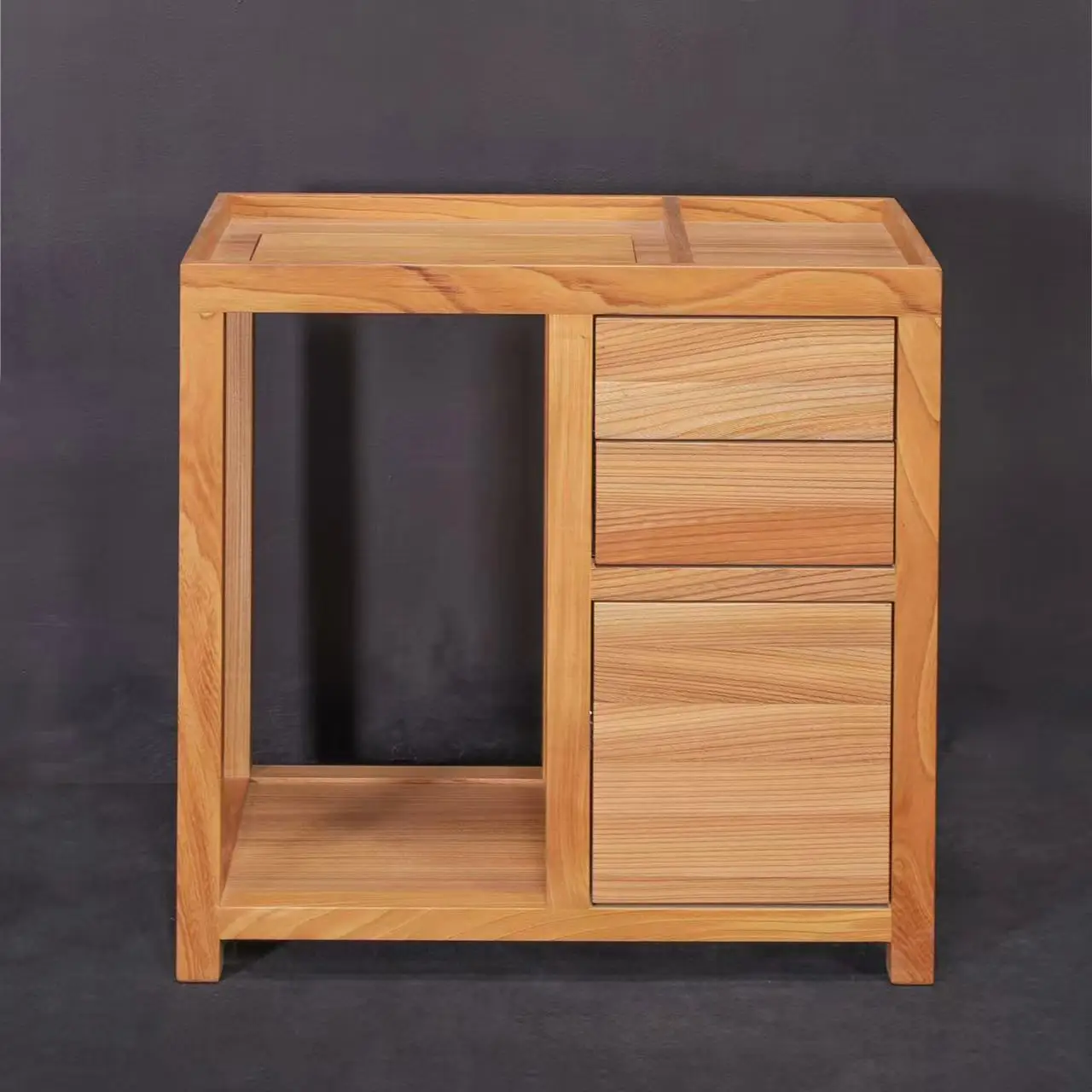 

Factory Traditional Japanese Zelkova Solid Wood Home Furniture Cabinet for Living Room and Villa Use