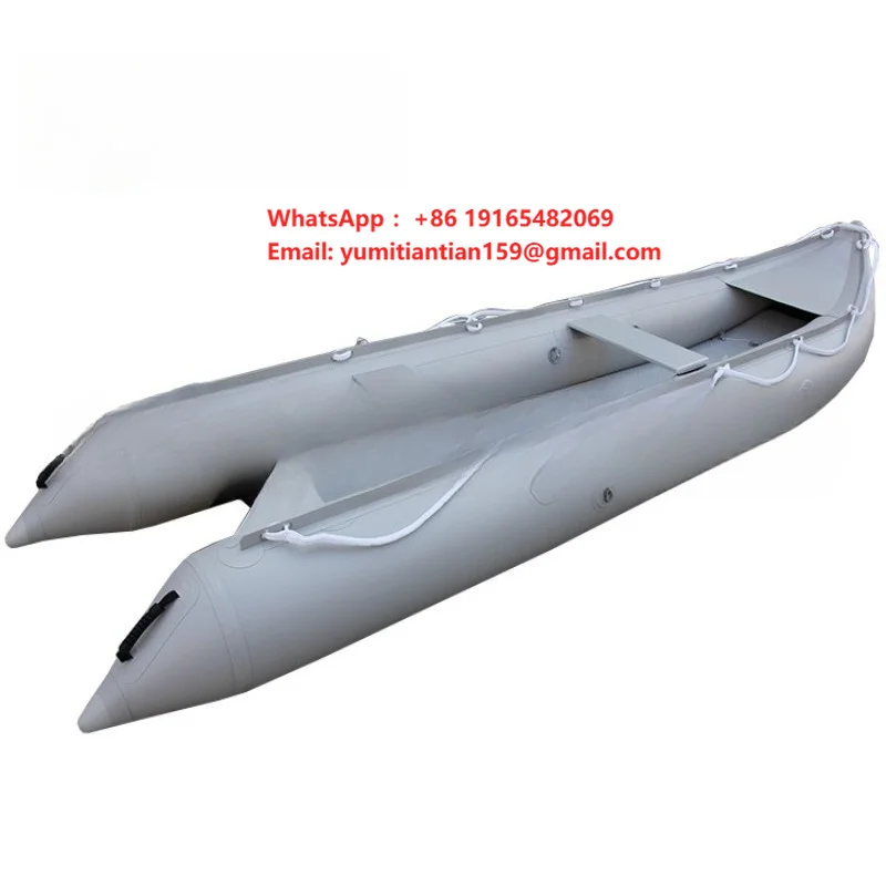 Fiberglass Canoe Kayak Inflatable Fishing Boat for Rescue and Outdoor Water Sports