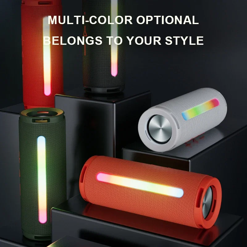 Portable Wireless Bluetooth Speaker Home Outdoor Small Audio Symphony LED Lights Support TWS Couplet High-quality Subwoofer