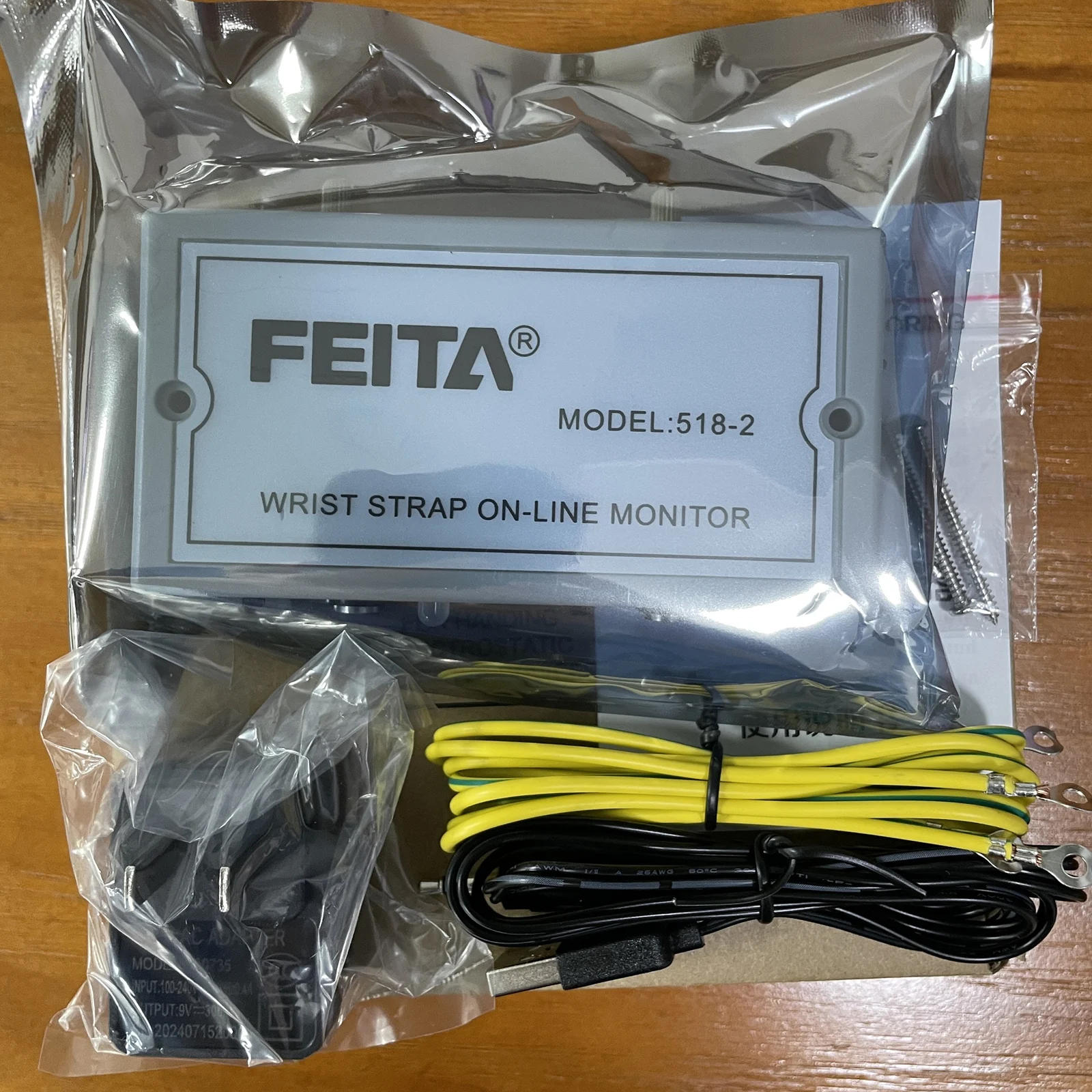 FEITA ESD شريط للرسغ شاشة عبر الإنترنت أداة محطة عمل عالية الجودة 518-2 جهاز اختبار إنذار معصمه مزدوج ثابت ومضاد للكهرباء الساكنة #6