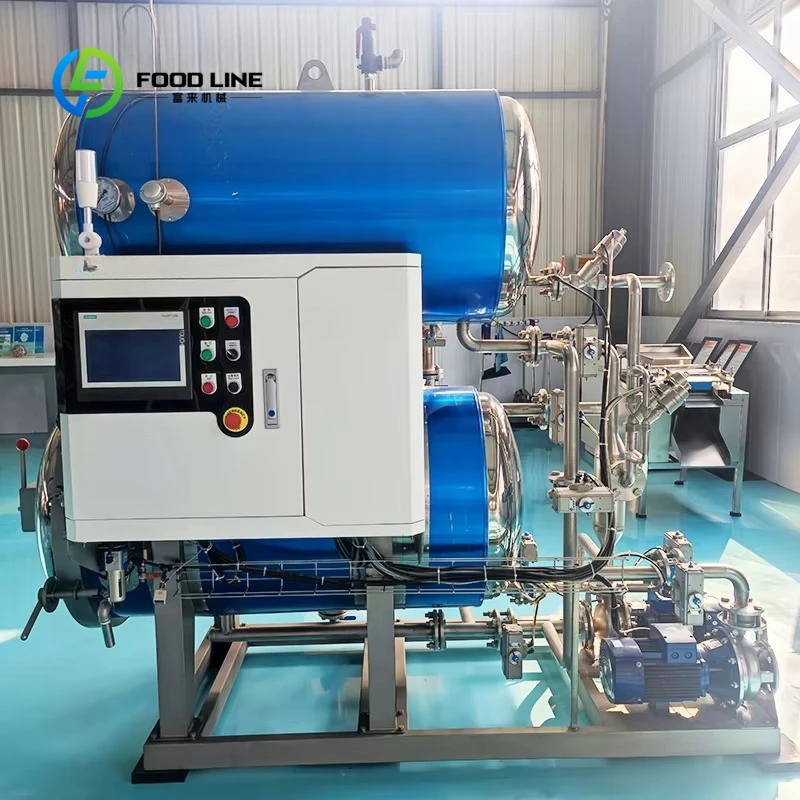Customized Fully Automatic Industrial Retort Sterilizer Double Layer Water Spray Food Autoclave for Canned Beverage Dairy Pouch