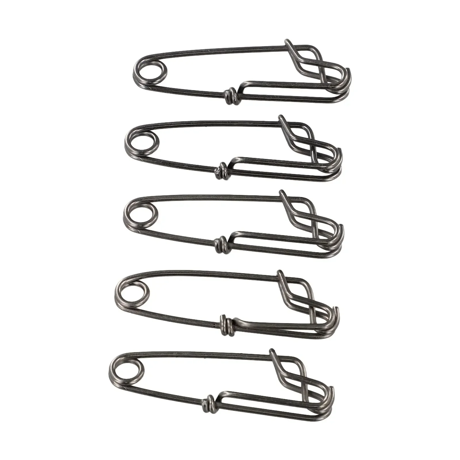 5Pcs Long Line Clips Snap Swivel Longline Branch Hanger Tuna Fishing Connectors Fishing Clip Closed Open Eye Hanging Buckle