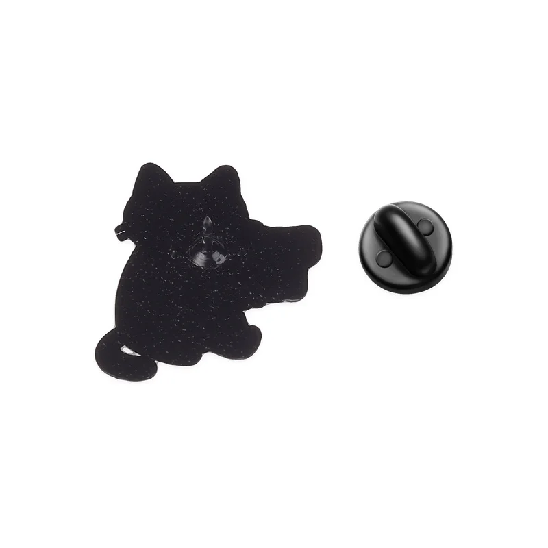 Niedliches schwarzes Katzen-Meme-Emaille-Pin-Set „Use It“ – Gehirn, Gitarre, Kamera, Katzen-Broschen, coole Tier-Anstecknadeln, Schmuckgeschenk für Freunde – Detail 9