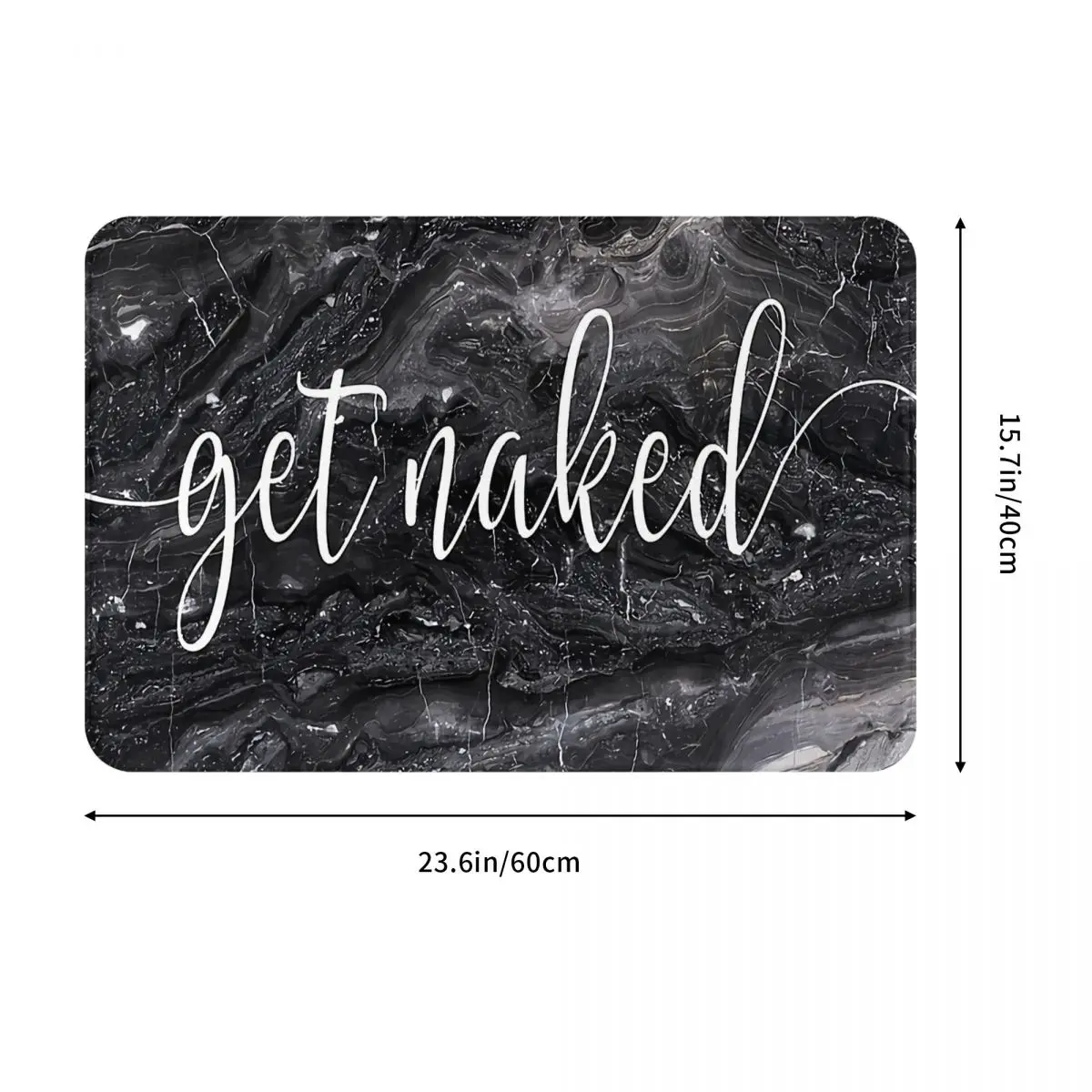 Get Naked Bathroom Mat Black Marble Doormat Kitchen Carpet Outdoor Rug Home Decoration