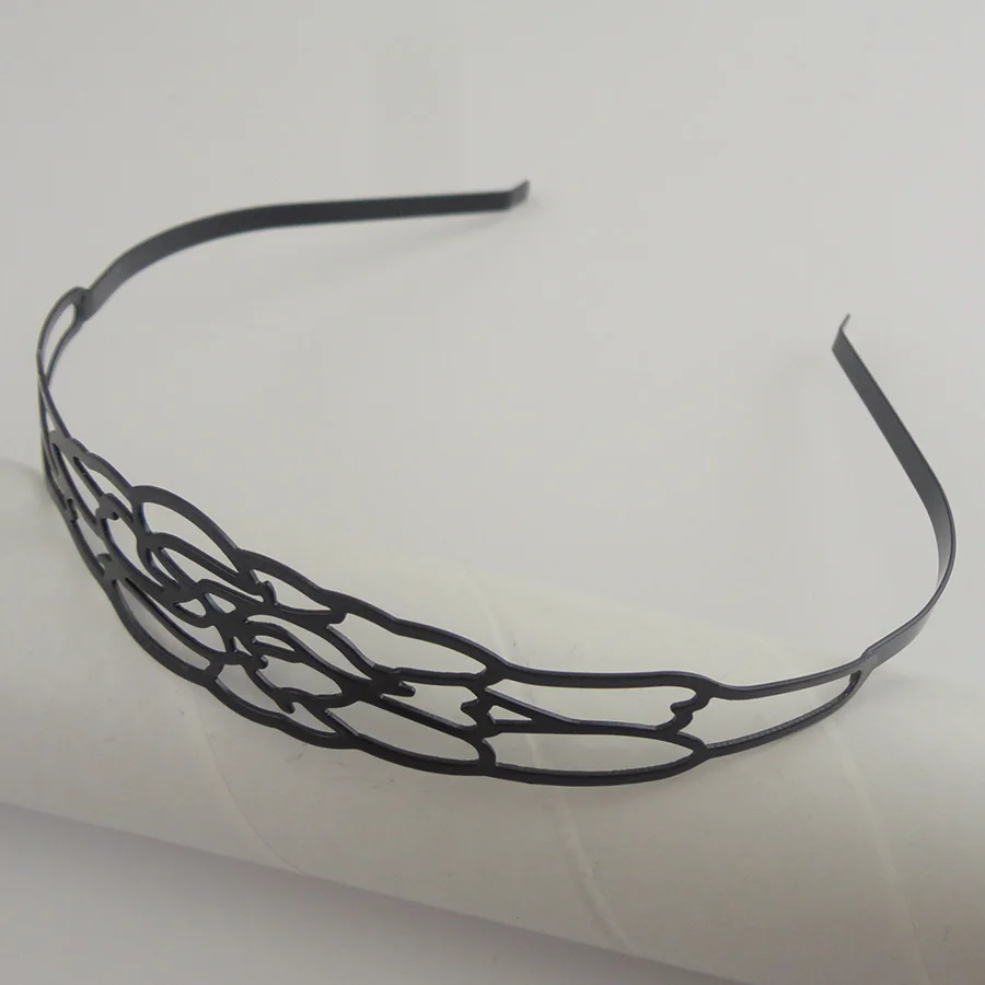 

5PCS Black Filigree Small Peony Metal Hair headbands at nickle free and lead free,floral metal hairbands wholesales