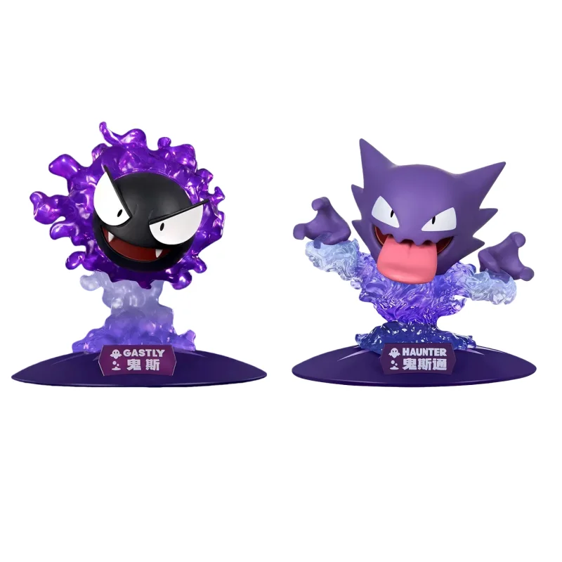 Anime Pokemon Action Figures Gastly Haunter Genuine Collection Series Of Model Figurines Ornaments Toys Birthday Gifts
