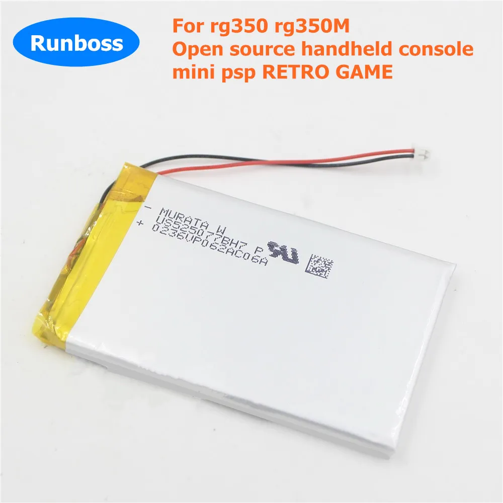 New 3.7V 3200mAh Li-Polymer Battery For ANBERNIC rg350 rg350M Open source handheld console mini psp RETRO GAME console