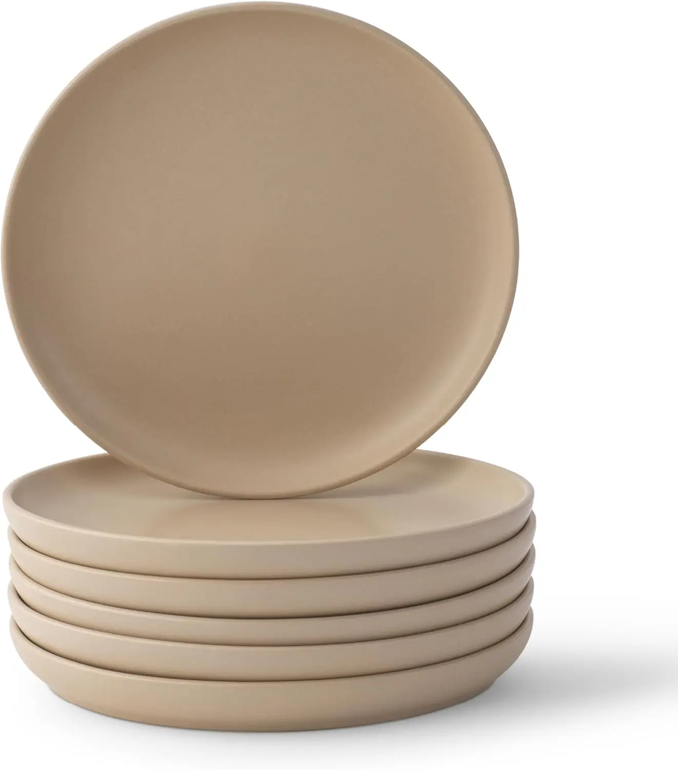 

Салатники Mesa Stoneware, круглые тарелки для обеда 8 дюймов, набор тарелок для мытья в посудомоечной машине и микроволновой печи из 6 предметов, современная посуда в деревенском стиле, Appe