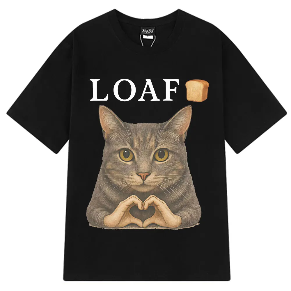 

Camiseta gráfica divertida con patas de distribu de estilo suave de pan de gatocamisetas de algodón Harajuku a la moda de