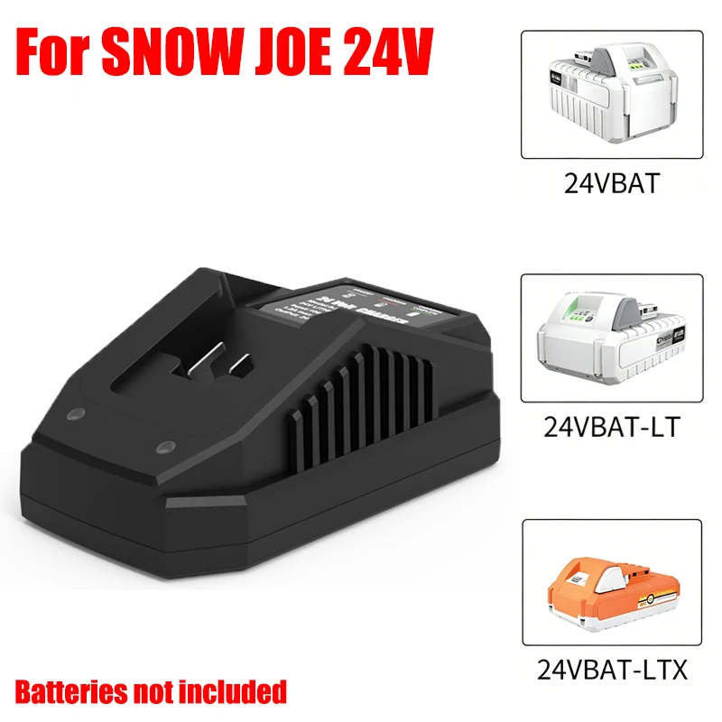 

Portable Fast-charging Dock Lithium Battery Fast Charger Compatible with For SNOW JOE 24V Lithium Batteries Replacement Charger