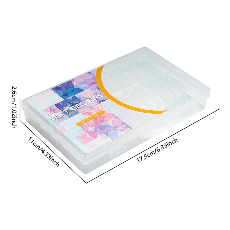 240 stuks lange T-type valse nageltips acryl volledige halve dekking nepnagels zachte tips professionele kunstmatige verlenging accessoires