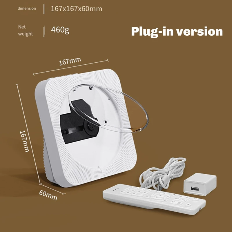 مشغل أقراص مضغوطة محمول KC-718 - بلوتوث، مكبرات صوت مزدوجة، راديو FM، USB، وضع سماعة الرأس، صوت ستيريو