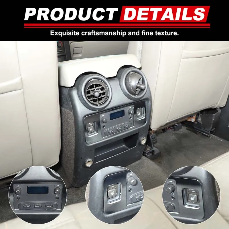 

Fit For Hummer H2 03-07 Aluminum Alloy Car Rear Exhaust Air Outlet Button Frame Cover Trim Stickers Interior Car Accessories