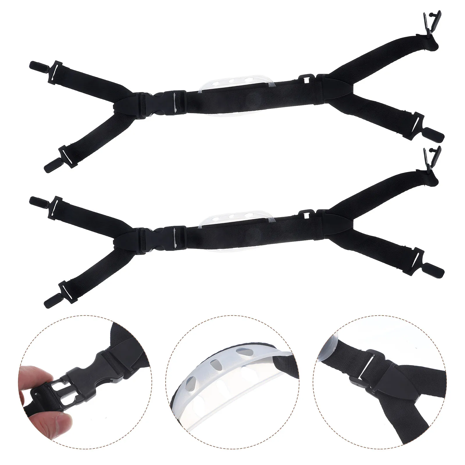 

2pcs Safety Chin Strap Durable Nylon PP Adjustable Chin Strap For Wear Resistant Construction Hat Accessory Hard Band