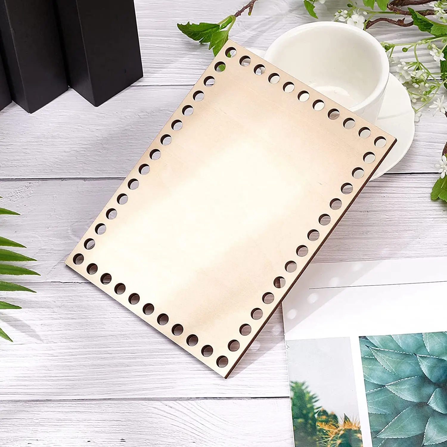 7.8x5.9 Polegada fundo de cesta de madeira natural, cesta de crochê em branco retângulo base de madeira para cesta diy tecelagem suprimentos hy