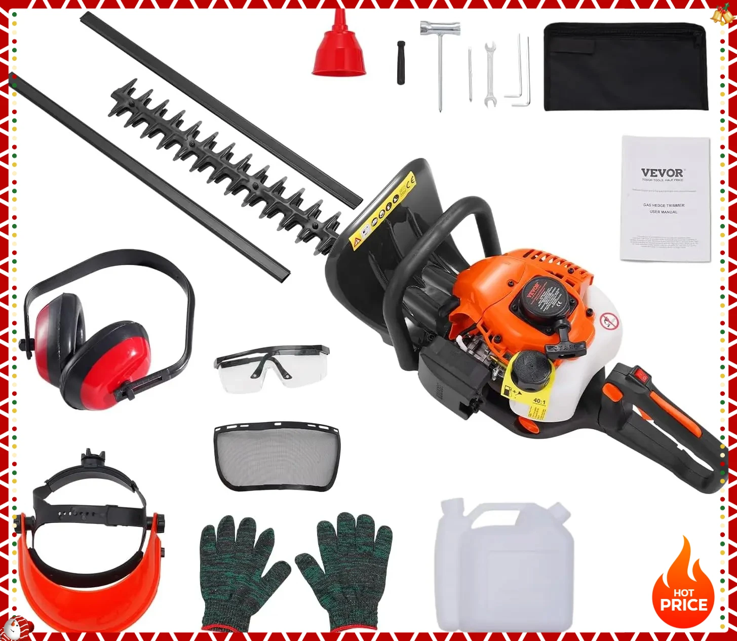 

Hot sales Gas Hedge Trimmer 2 Cycle, 23.2-Inch 26cc Dual Sided Blade, Handheld, Lightweight, EPA, CE, EMC Certified