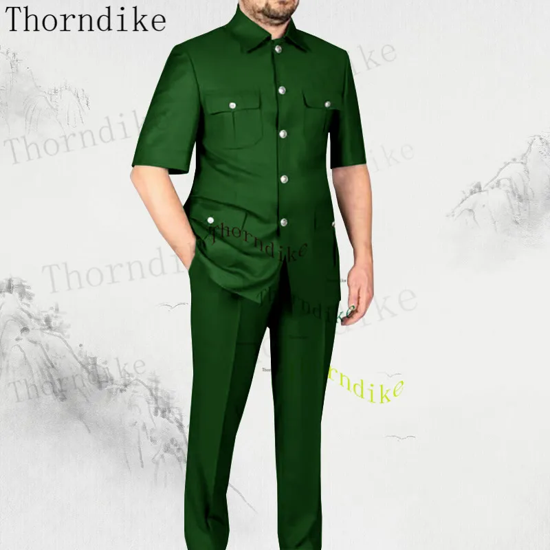 Thorndike-맞춤형 남성 정장 세트, 15 색상, 슬림핏 신랑 턱시도, 베스트 맨, 남성 웨딩 정장, 신랑, 남성 블레이저 바지