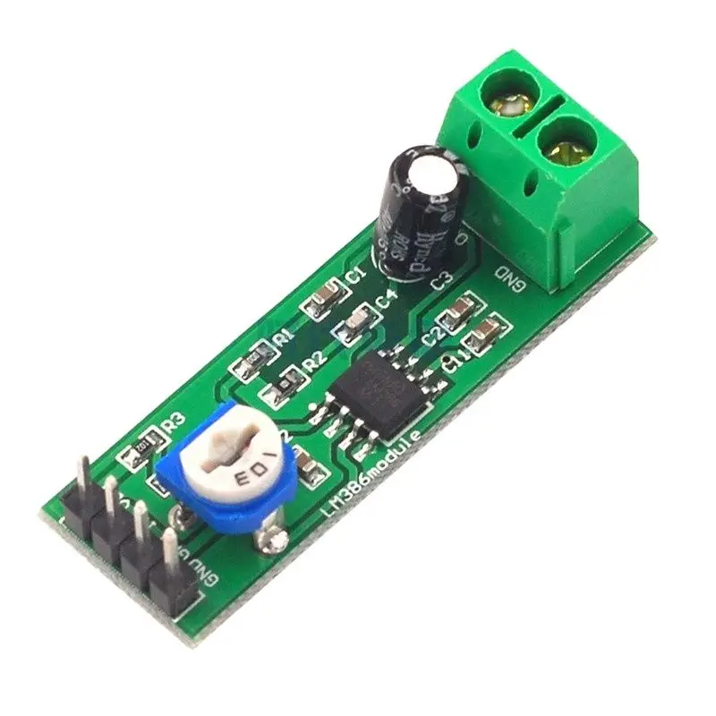 

LM386 amplifier board 200 times gain audio power amplifier board mono audio power amplifier module