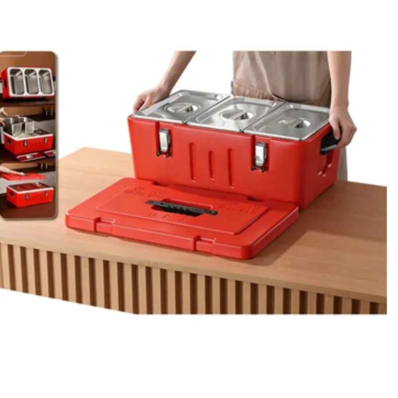 Insulation box, refrigerator box, meal in cubator, special compartment for stall setting, large-capacity rice bucket, takeaway
