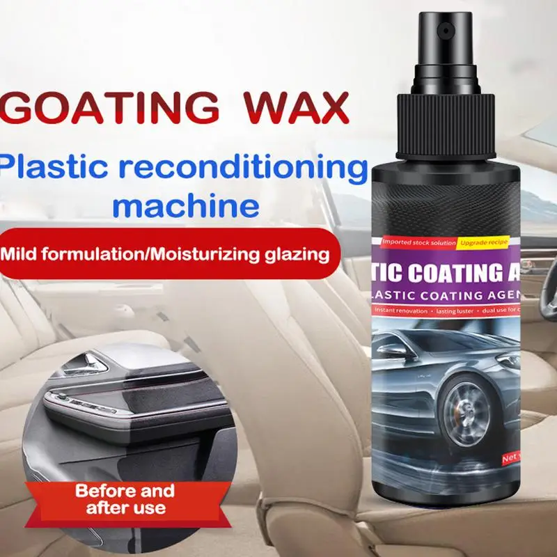 

Car Interior Restorer Plastic Renovation Gloss Polish Coating Renewal Agent Spray Detailing Shine Auto Care Leather Refurbish