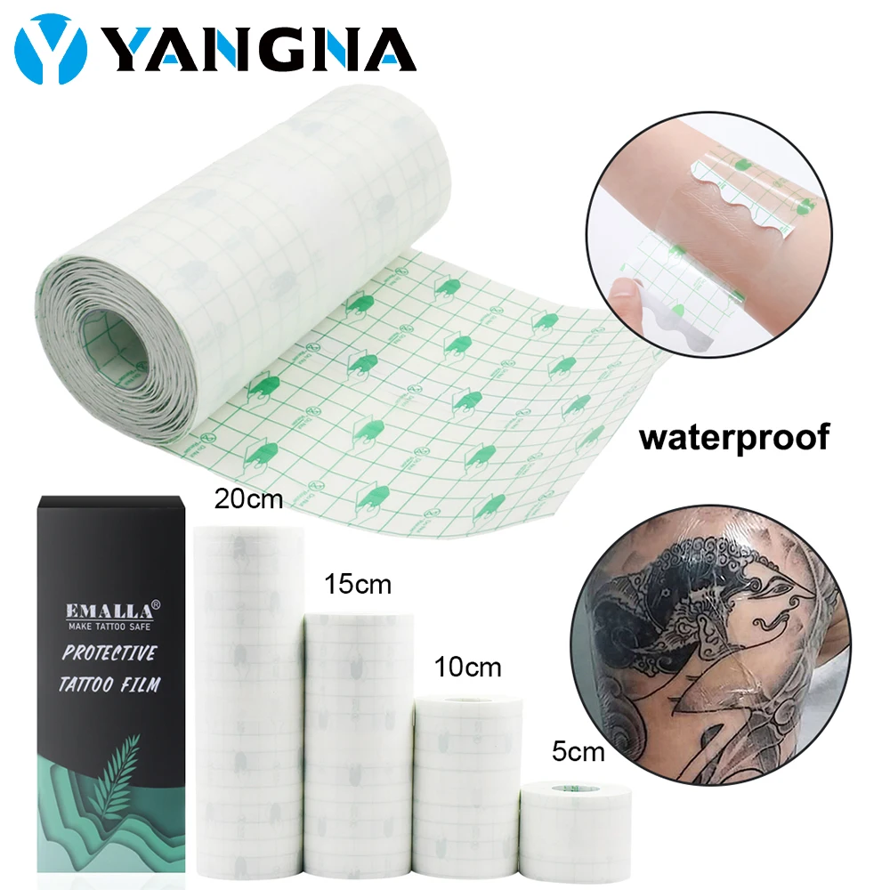 YANGNA 10M Tattoo Film Aftercare Waterproof Bandage Roll Wound Protective Healing Adhesive Tattoo Tape Accessories Makeup Supply