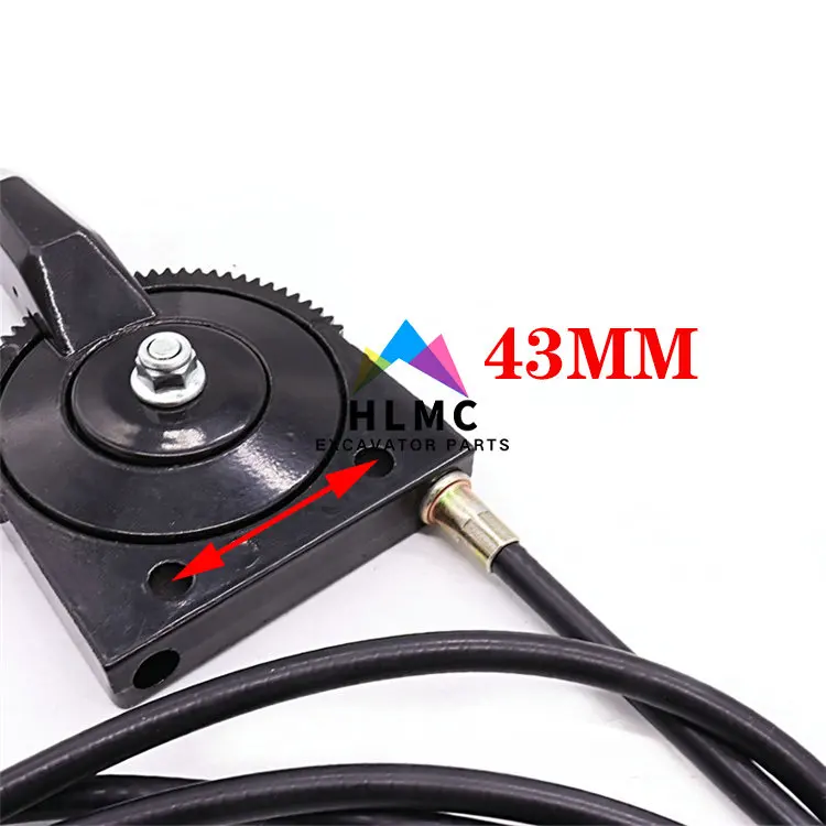 Manual Hand Throttle Controller Cable Excavator Parts Accelerator Cable For Excavator