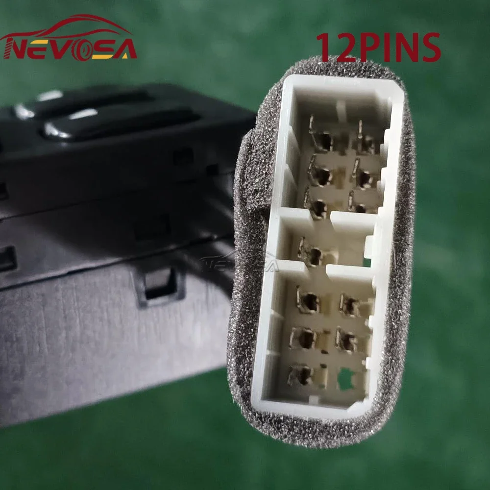 12Pins For 1992 1993 1994 Hyundai Elantra Galloper Front Left Power Electric Power Window Switch Button 9357028001 93570-28001