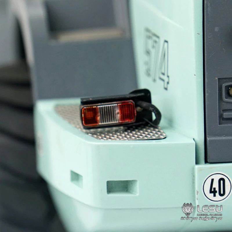 RC 1/14 LESU LED-Scheinwerfer Warnleuchte für Tamiya Hydraulikbagger Lader Muldenkipper für VOLVO Anhänger Kipper DIY-Teile – Detail 4