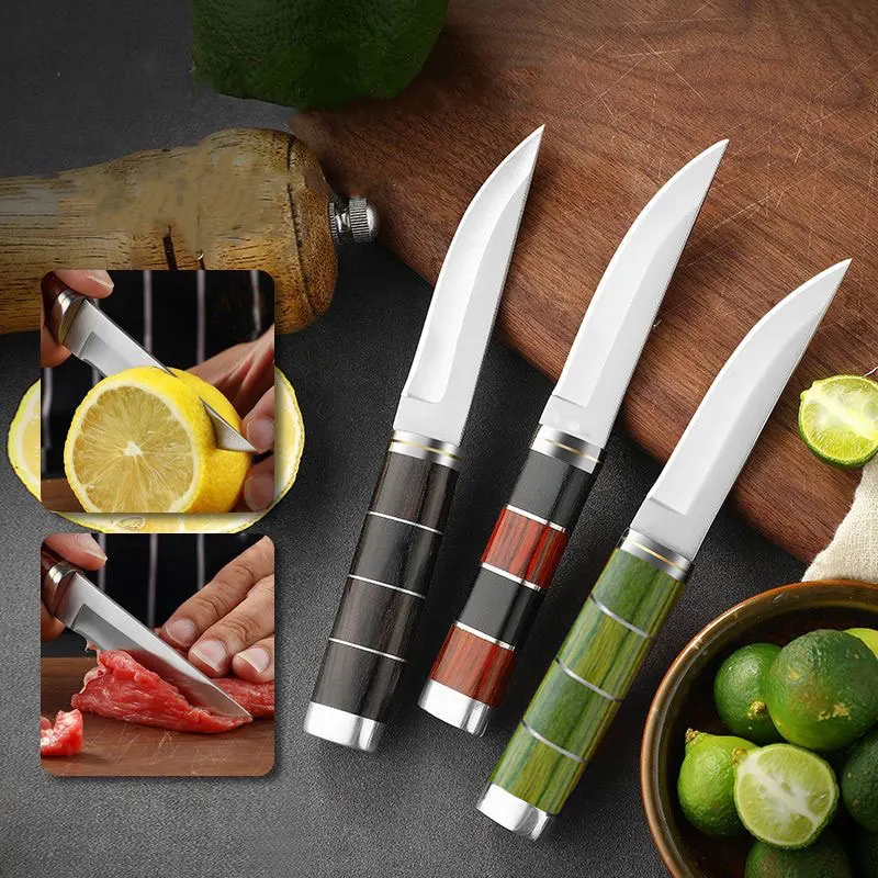 High Hardness Stainless Steel Portable Cooking Knife, Suitable for Cutting Fruit, Meat, Vegetables, Barbecue