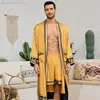 Ensemble pyjama long pour homme, peignoir style baroque, short kimono, vêtements de nuit printemps-été, vêtements d'intérieur en satin