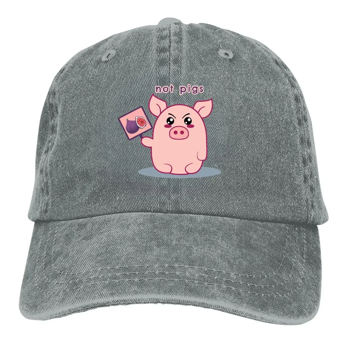 Sombreros de papá de Color puro para mujer, visera para el sol, gorras de béisbol con visera de Animal de cerdo