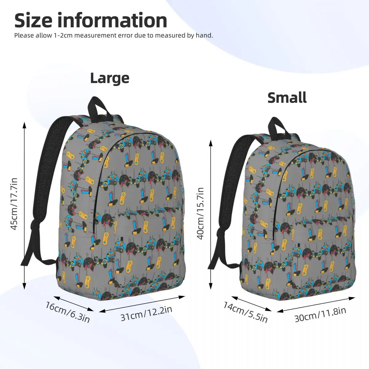 Gamer For Life Backpack Student BookBag Kids School Bag Computer Shoulder Bags for Men Women