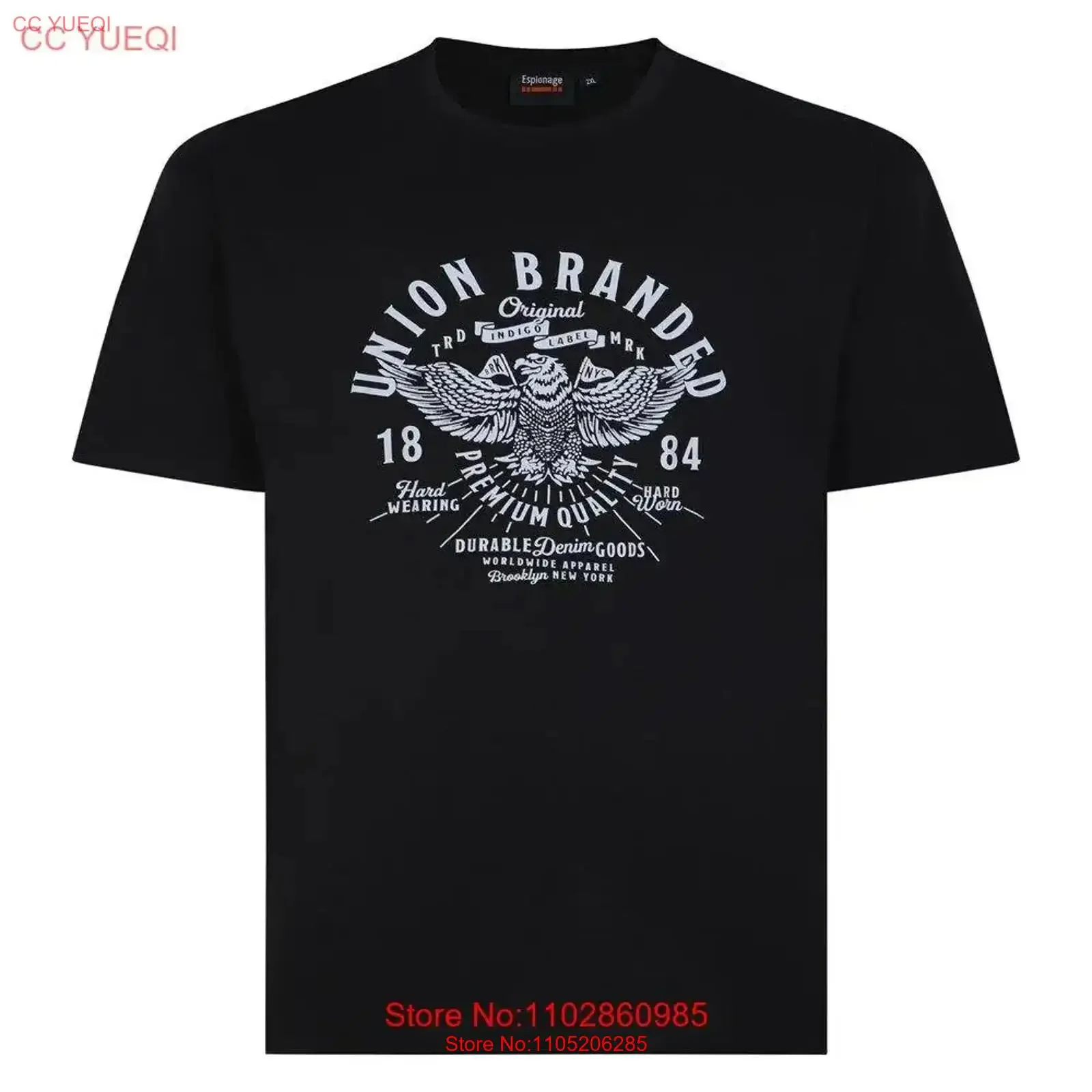 

ESPIONAGE UNION PRINT T385 TEE SHIRT 2XL3XL4XL5XL6XL7XL8XL vintage Washed Soft Breathable streetwear Stylish graphic Versatile